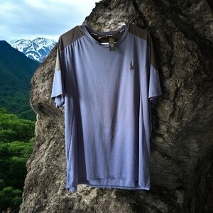 Spyder Blue Short Sleeve Tee Lightweight Casual